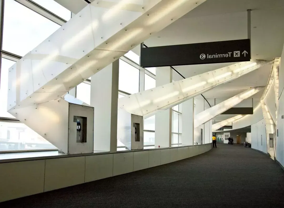 A light art installation at San Francisco International Airport.